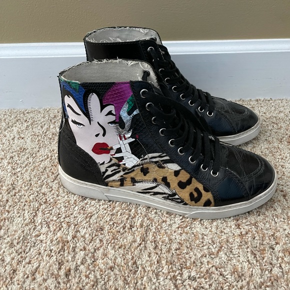 Saint Laurent antibes patchwork high tops sz 41 - Picture 4 of 13